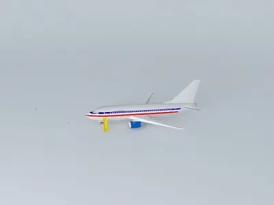 737 with Emergency slide Free 3D model
