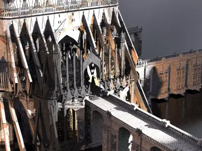 Marble palace Cathedral Fantasy  3D model