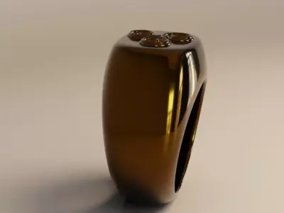 Celtic Signet Ring - Elegance and Tradition United 3D print model