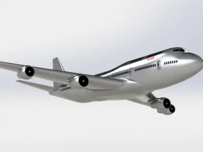 Airplane Boeing 747-100 model 3D model