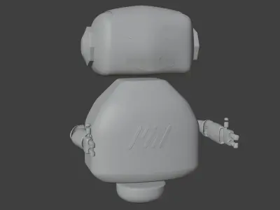 Cute Robot 3D Low-poly 3D model
