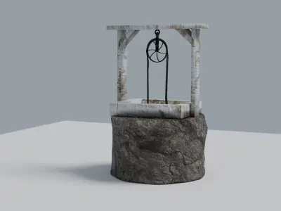 Western Well Free low-poly 3D model