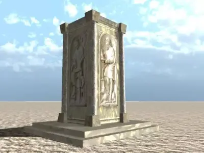 Antique Monument Low-poly 3D model