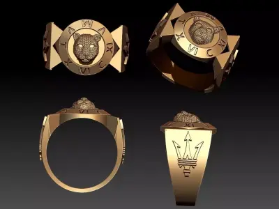 panther ring 3D print model