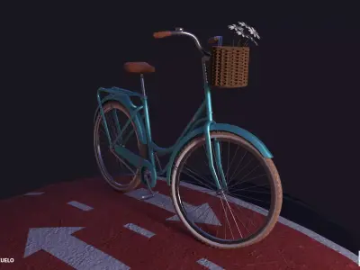 A bike from Valencia Low-poly 3D model