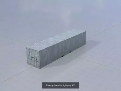 Shipping-Container light gray all versions  3D Model Pack