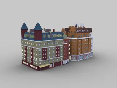 Luxury apartments Pack 1 Low-poly 3D model