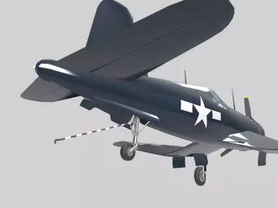 Chance Vought F4U-1D Corsair 3D model buy