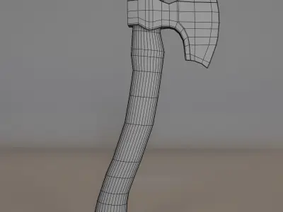 Ax lowpoly Model Low-poly 3D model