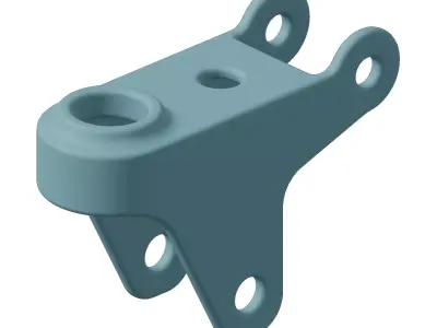 Plastic Castor Wheel Bracket Toy 3D model