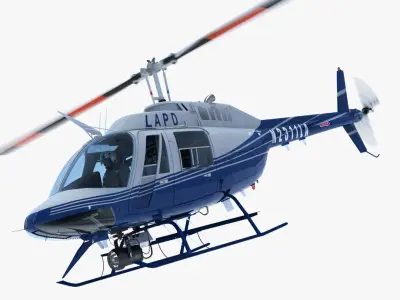 Bell Jetranger 206 Los Angeles Police Helicopter 3D model