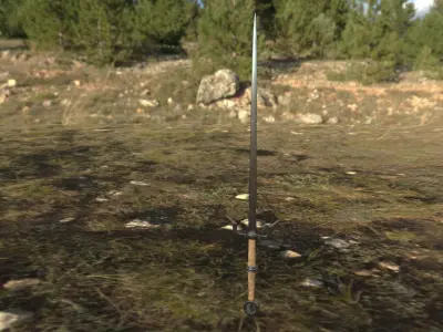 Witcher Style Sword Low-poly 3D model