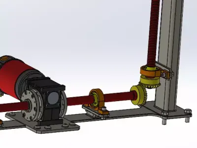 Worm Gear Box Motor Elevator  3D model