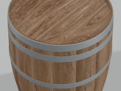 Medium Toasted Bourbon Rundlet Barrel 3D model