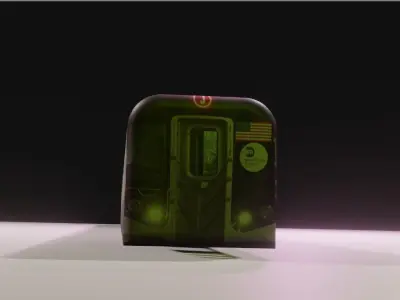 train model with high detail Free low-poly 3D model