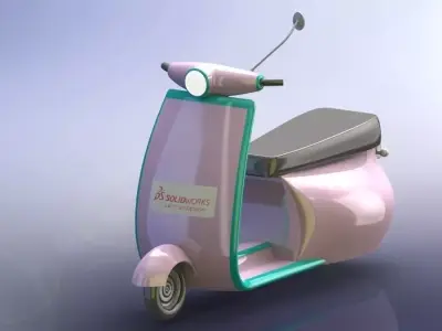 Scooter-Vespa scooter Free 3D model