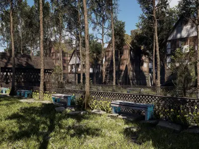 Faymere River Village  A Forgotten Medieval Gem 3D model