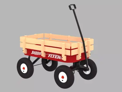 Radio Flyer Wagon 3D Model 3D model
