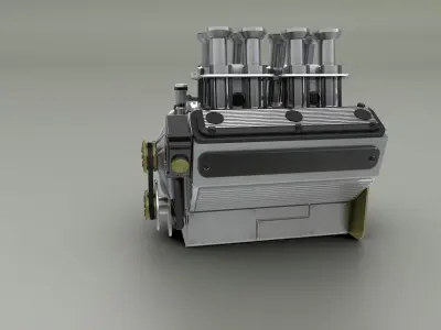V-8 Motor Sport Car 3D model