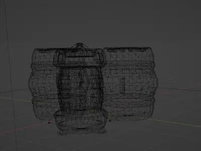 Sci-Fi Barrel 3D model