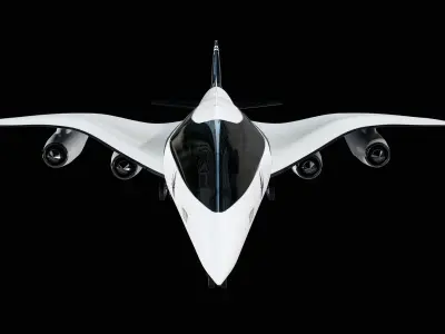  Boom Overture Supersonic Plane PBR 