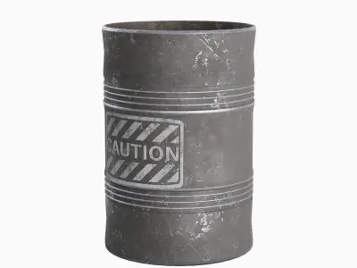 Old Steel Barrel 05 Low-poly 3D model purchase