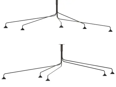 roche bobois nomad ceiling lamp 3D model