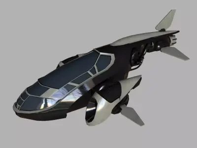  Small Spaceship Low-poly 3D model