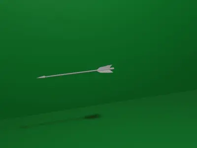 Bow and Arrow Low-poly 3D model get