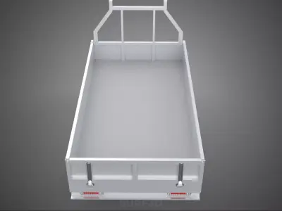 CARGO BED PICKUP TRUCK PLATFORM FRAME HEADBOARD BACK TRAY RACK 3D model