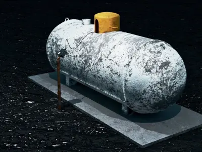 Industrial Propane Tank 3D model