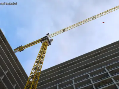 Construction Tower Crane Liebherr 3D model
