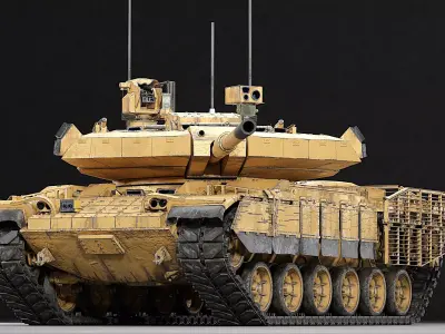 MZK Roketsan M60 High-Fidelity 3D Model with Modular Armor Low-poly 3D model