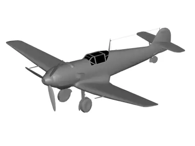 Messerschmitt Bf 109 3D model 6
