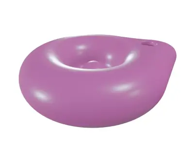 Modern Round Hand Basin - Minimalist Bathroom Vessel 3D model
