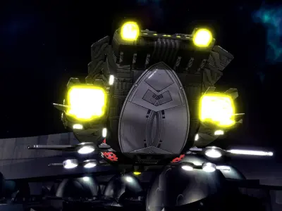 Kings - Fighter Ship - Updated Low-poly 3D model