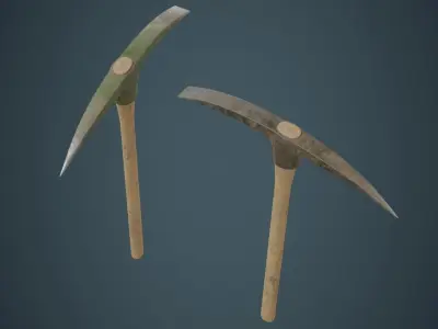 Pickaxe 2B Low-poly 3D model