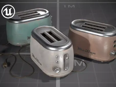 Used Vintage Toasters Low-poly 3D model