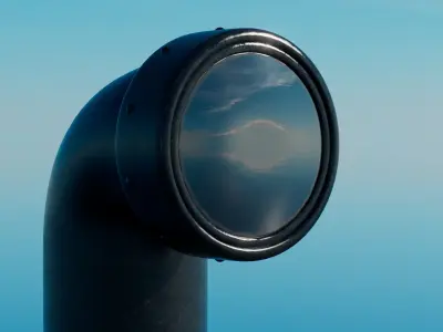 Submarine Periscope Low-poly 3D model