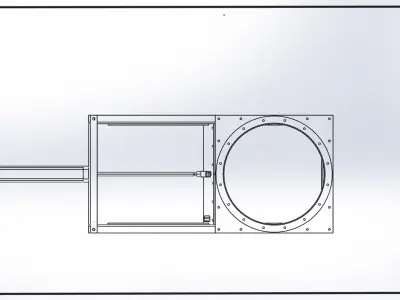 DIAMETER 1120 mm SLIDE VALVE- SLIDE GATE 3D model