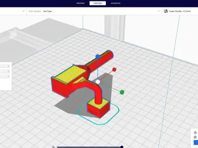 Exhaust Ducting 3D print model