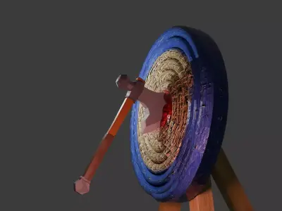 Stylized LowPoly Adventurers Melee Pack Low-poly 3D model