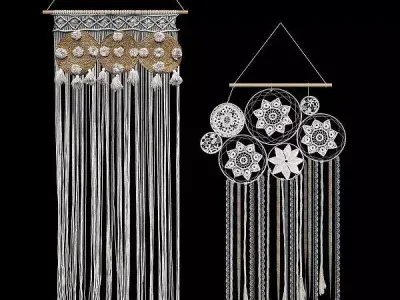 Macrame Set Dream Catcher Free 3D model