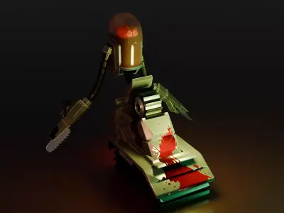 Killer Robot Low-poly 3D model