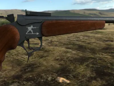 Cannon Pistol Low-poly 3D model