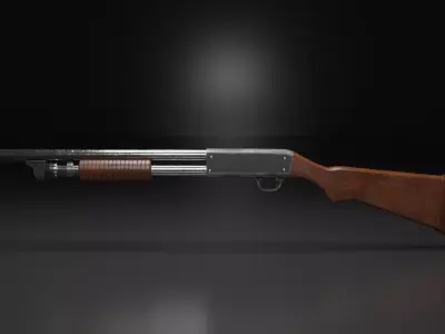 SHOTGUN Free low-poly 3D model purchase