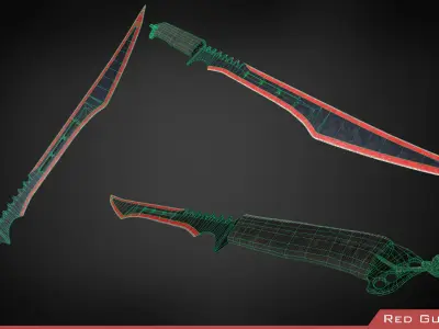 Red Guardian Blade 3D model