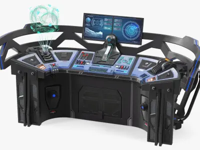 Futuristic Control Panel 3D model