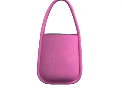 Pink Leather Mini Bag 3D model