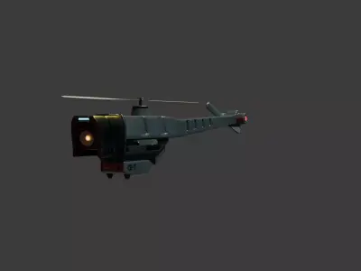  Drone Sci Fi low-poly 3d model Low-poly 3D model